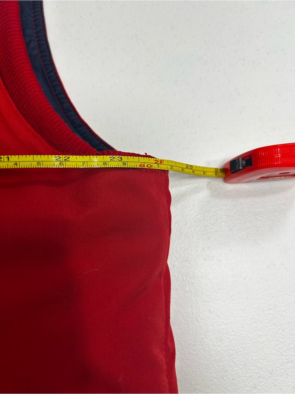 Men's Red Quilted Puffer Vest - Picture 6 of 11